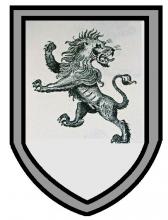 lion rampant regardant within